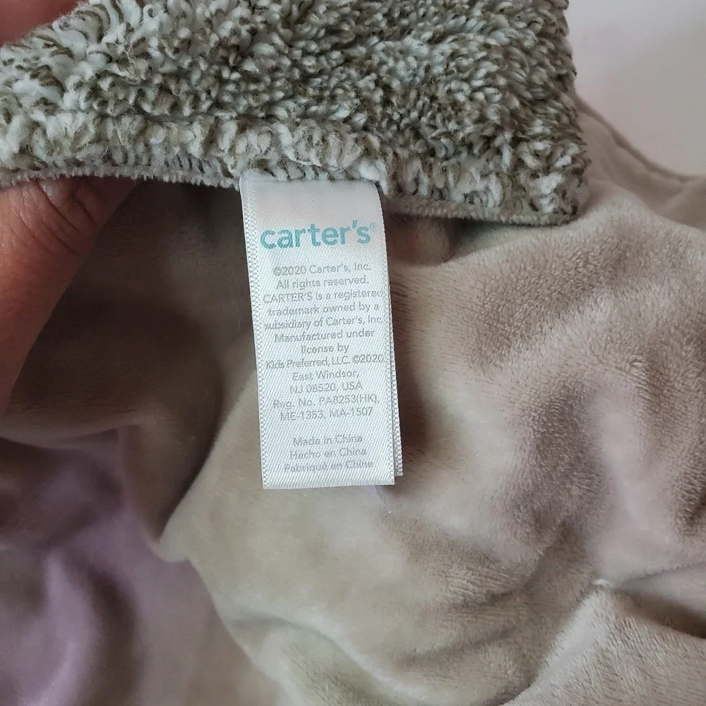 Carter's Security Blanket Sloth Plush Lovey‎ Soft Gray